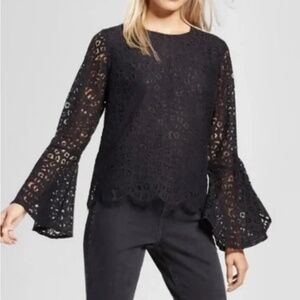 Mossimo | Lace Bell Sleeve Blouse